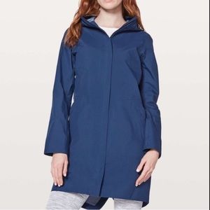 lululemon athletica Navy Blue Hooded Rain Jacket